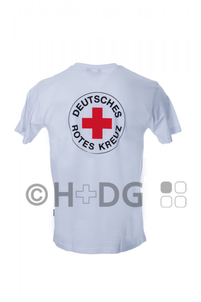 Rotkreuzversand - DRK-Poloshirt, weiß, mit Rundlogodruck auf Brust
