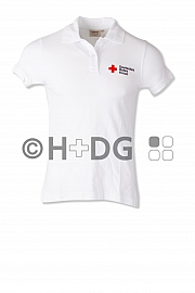 Rotkreuzversand - DRK-Poloshirt, weiß, mit Rundlogodruck auf Brust